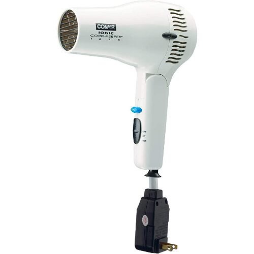 Secadora de cabello blanca compacta
