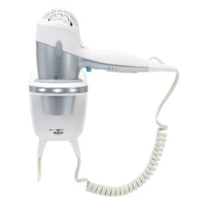 Secadora de cabello blanca de pared