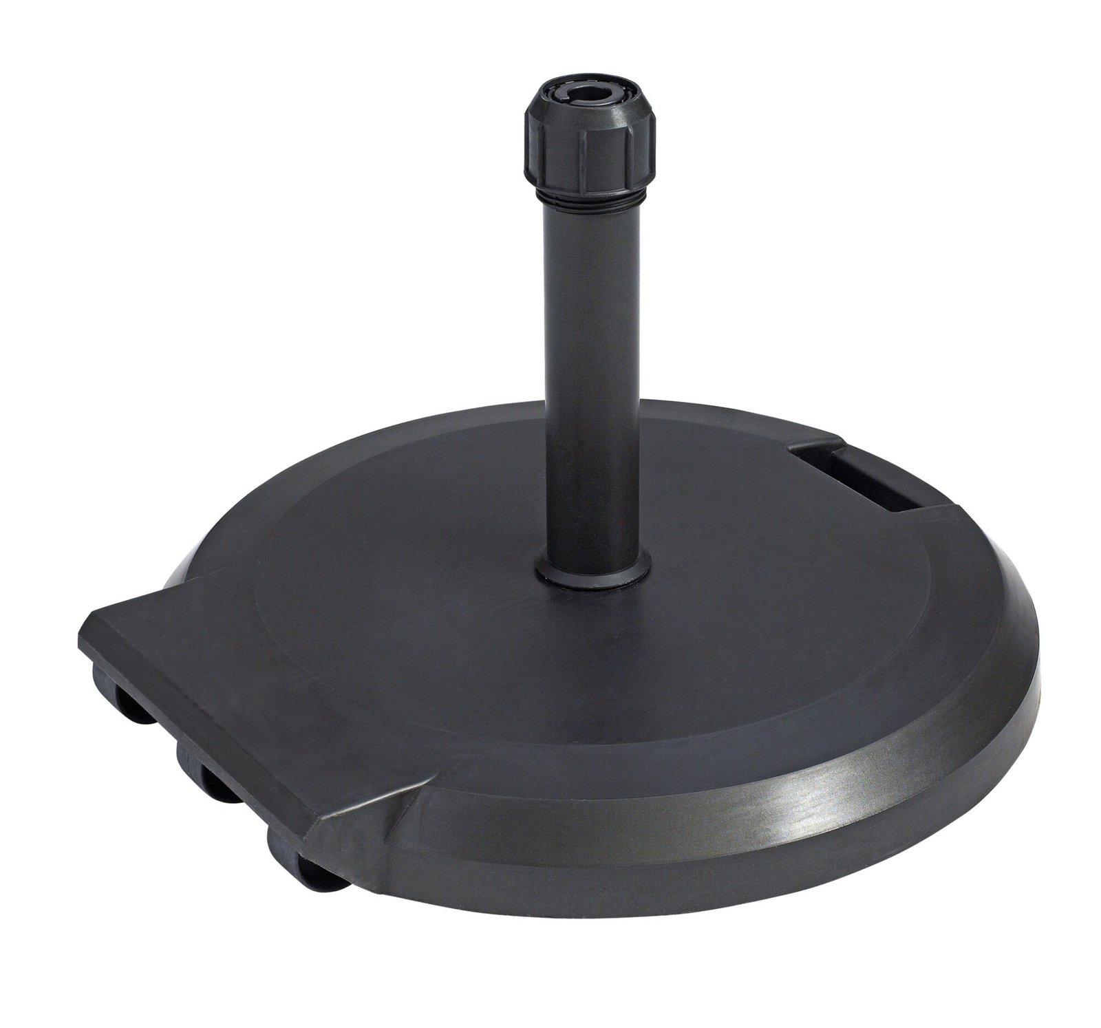 Base negra para sombrilla de exterior