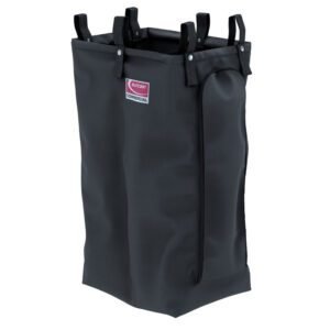 Bolsa de lona negra con asas para ropa de hotel