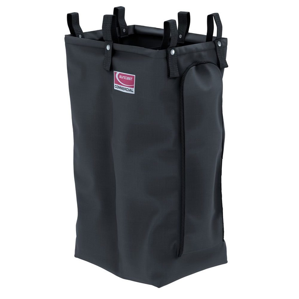 Bolsa de lona negra con asas para ropa de hotel