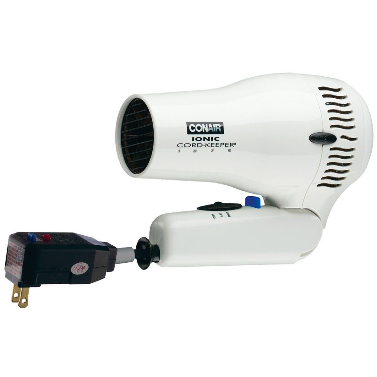 Secadora de cabello blanca compacta