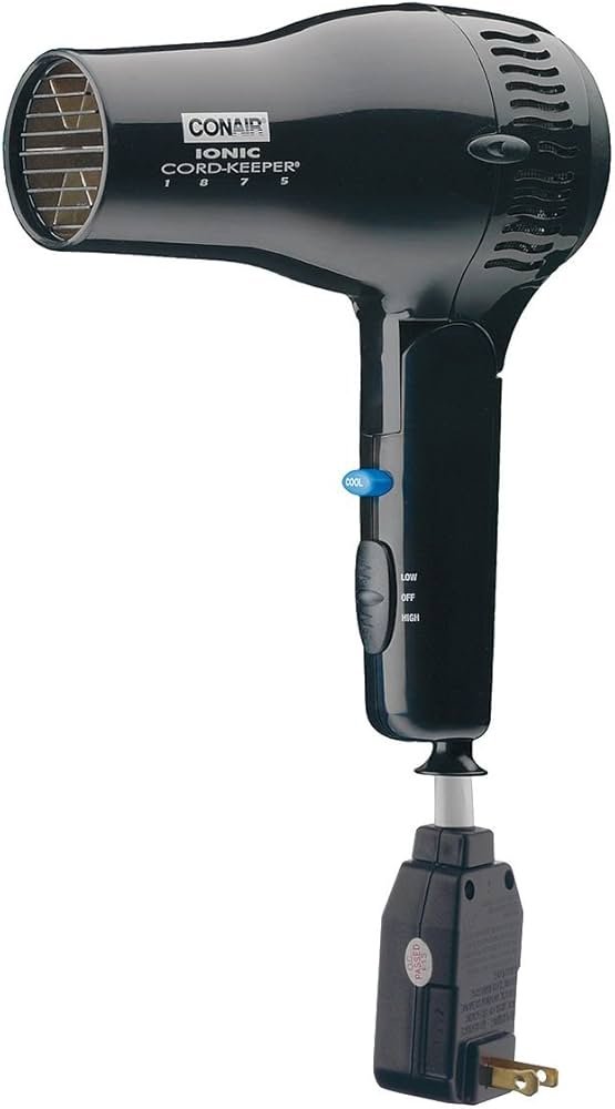 Secadora de cabello negra de pared