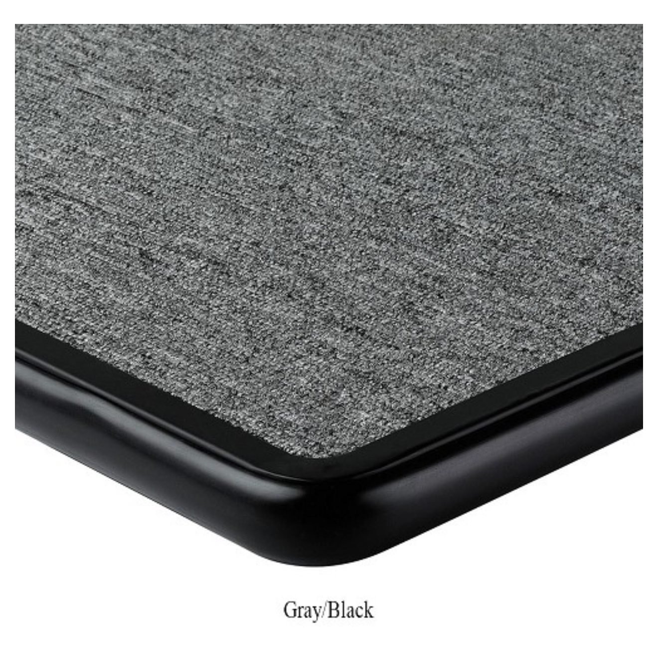 Muestra de alfombra gris para carro de botones