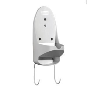 Soporte de pared blanco con bolsa sanitaria